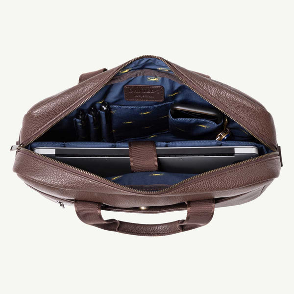 Leather Double Compartment Briefcase